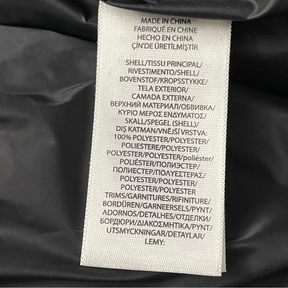 New Polo Ralph Lauren Down Moto Puffer Black Jacket Women’s Size Large - Picture 15 of 16